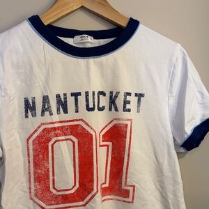 Ardene White and Blue Graphic Tee